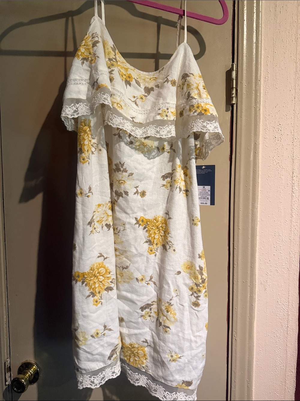 Universal Thread White and Yellow Floral Midi Dress